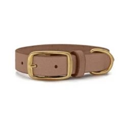 THE DOG IDEA Leder Halsband Beige XL