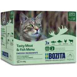 BOZITA Pouch Multibox Fleisch- & Fisch-Menü In Gelee 12x85g - Getreidefrei