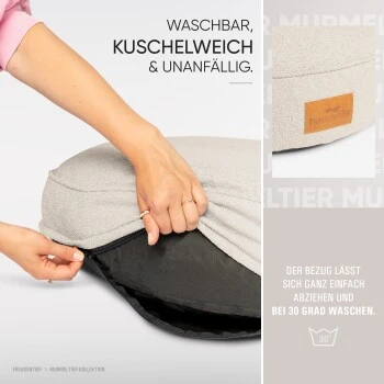 Freudentier Kuscheliges Hundebett Mit Memory Foam ⌀100cm Hellgrau 1 M 3 Freudentier Kuscheliges Hundebett Mit Memory Foam ⌀100cm Hellgrau 1 M – Bild 3