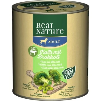 REAL NATURE Superfood Adult Kalb Mit Brokkoli 6x800 G 1 REAL NATURE Superfood Adult Kalb Mit Brokkoli 6x800 G
