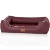 Knuffelwuff Orthopädisches Hundebett Aus Kunstleder Lovelock Bordeaux M-L