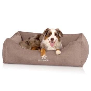 Knuffelwuff Orthopädisches Hundebett Mit Fächer-Wendekissen Baltimore Beige M-L 5 Knuffelwuff Orthopädisches Hundebett Mit Fächer-Wendekissen Baltimore Beige M-L – Bild 5