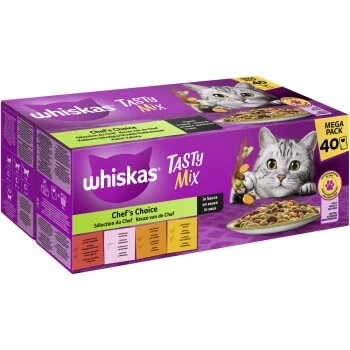 Whiskas Tasty Mix Multipack Chef's Choice In Sauce 40 X 85g 1 Whiskas Tasty Mix Multipack Chef's Choice In Sauce 40 X 85g