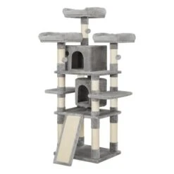 FEANDREA Katzenbaum 172cm Hellgrau Hellgrau