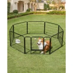 FEANDREA L Hundezaun 8 Platten Schwarz Schwarz 1,6 M, 1,6 M, 60 Cm -Tierbedarf Rabatt Geschäft a7d8aa3bbb12cb6e4620c6a97da7d8e10325f01c 1500921 de DE f40888fca330ffba4a54a8637fe48f61e685ae0dIXhhcG