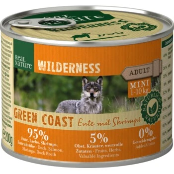 REAL NATURE WILDERNESS Adult Green Coast Ente Mit Shrimps 6x200 G 1 REAL NATURE WILDERNESS Adult Green Coast Ente Mit Shrimps 6x200 G