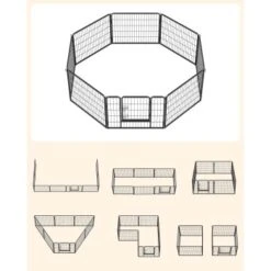 FEANDREA L Hundezaun 8 Platten Schwarz Schwarz 1,6 M, 1,6 M, 60 Cm -Tierbedarf Rabatt Geschäft b23b278b69fecf8a66a13109adddec767e797baa 1500921 de DE 979714d5ae62bcc756681c3be5581a60fafc76b5efi4HF