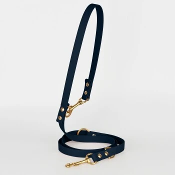 THE DOG IDEA Biothane Hundeleine Gold Navy 2 THE DOG IDEA Biothane Hundeleine Gold Navy – Bild 2