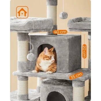 FEANDREA Katzenbaum 172cm Hellgrau Hellgrau 5 FEANDREA Katzenbaum 172cm Hellgrau Hellgrau – Bild 5