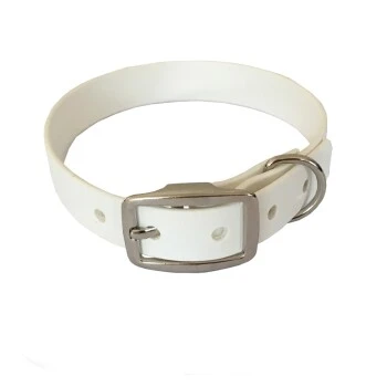 Bio-leine 52-62cm HU Biothane Halsband Weiß 24 Cm, 33 Cm 1 Bio-leine 52-62cm HU Biothane Halsband Weiß 24 Cm, 33 Cm