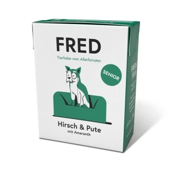 Fred & Felia FRED 10x390g SENIOR Hirsch & Pute 1 Fred & Felia FRED 10x390g SENIOR Hirsch & Pute