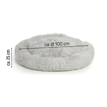 Wallace & Jones Plüschbett Sarnia L Hellgrau 6 Wallace & Jones Plüschbett Sarnia L Hellgrau – Bild 6